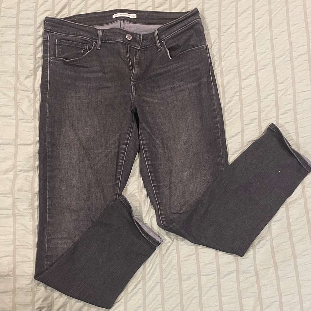 Levi's Dark Gray Skinny Jeans for Women
